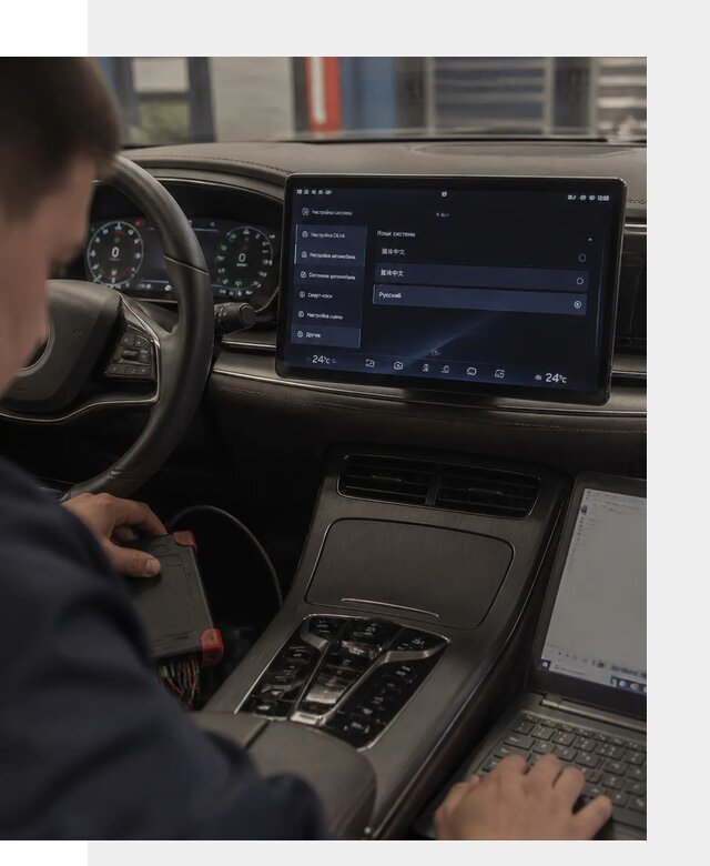 Русификация автомобиля BYD HAN для эксплуатации в Киселёвске